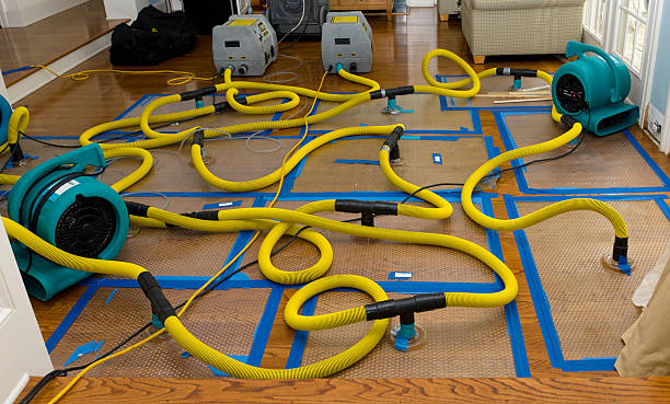 Professional Storm Water Damage Restoration technician working in Wellston, OH